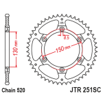 JT Sprockets - Ocelová rozeta samočistící 49Z YZ/YZF