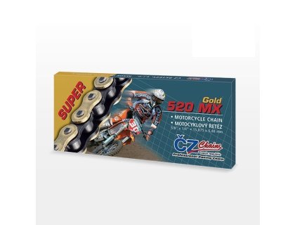 ČZ řetěz 520 MX gold - 118 článků
