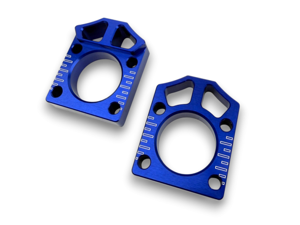 BUD Racing - dorazy osy zadního kola - Kawasaki KX/KXF - blue