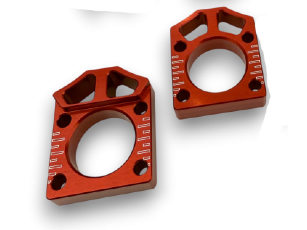 BUD Racing - dorazy osy zadního kola - Kawasaki KX/KXF - red