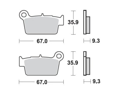 MINO - Zadní brzdové destičky pro KXF / RMZ / YZF